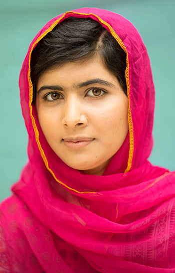 Foto de Malala-Yousafzai. Ganadora del Premio Nobel. 
